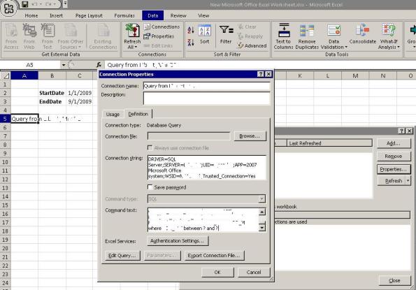 Create Parameterized Excel Refreshable Reports