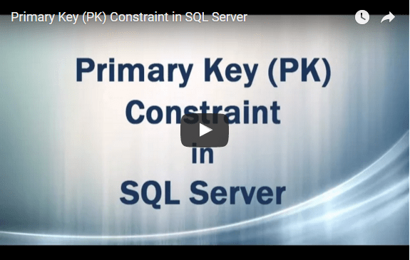 PK Constraint