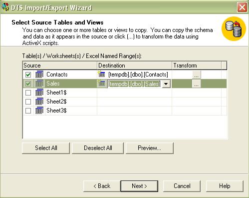 Fig-6 Named ranges while Import