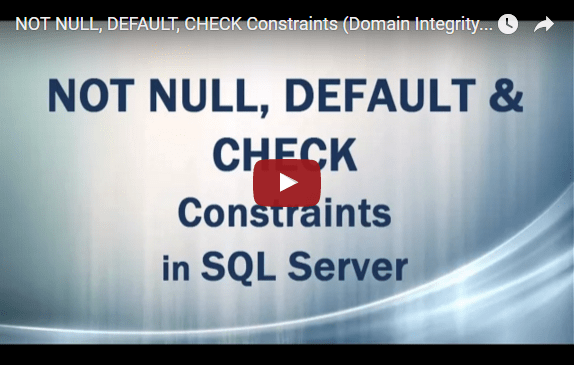 Constraints NOT NULL, DEFAULT, CHECK
