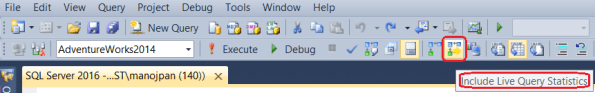 SQL Server 2016 - Live Query Stats - SSMS