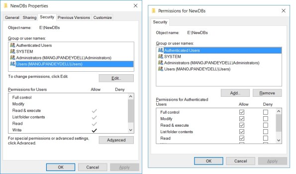 SQL Error – Unable to open the physical file. Operating system error 5 ...